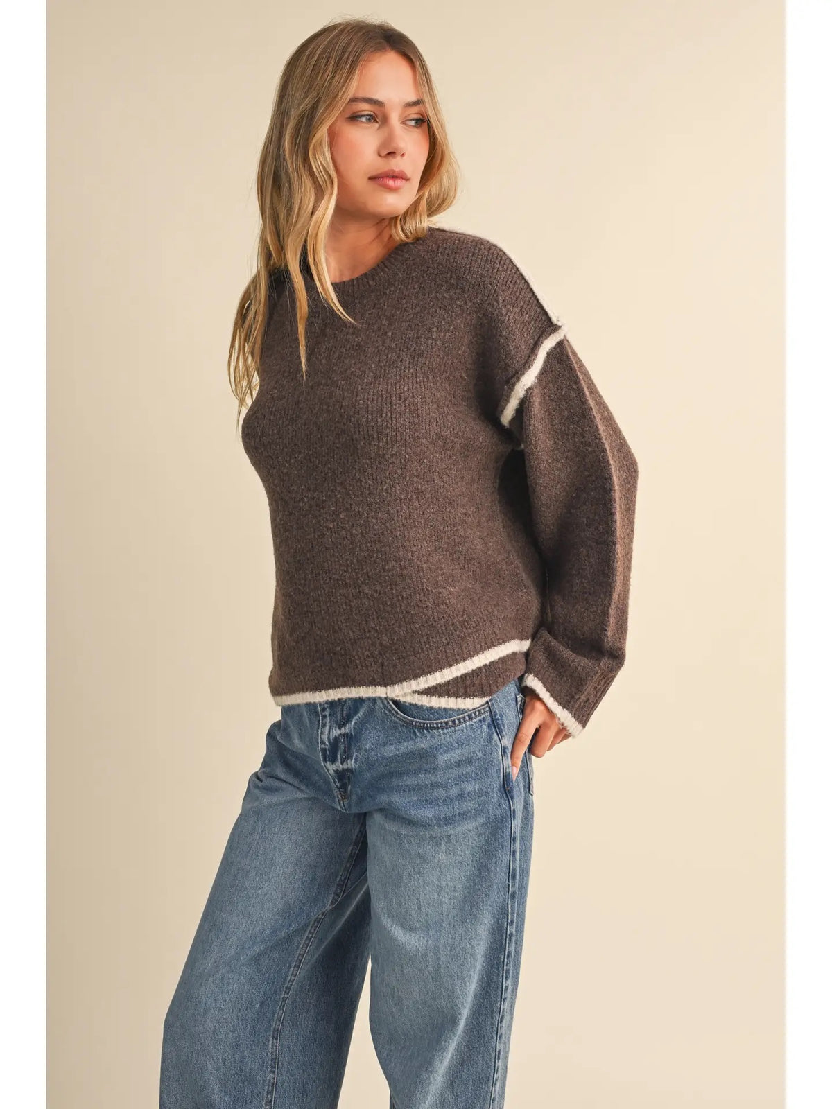 Cocoa Contrast Sweater