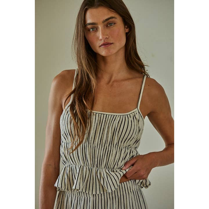 Harbor Striped Set - Natural & Black
