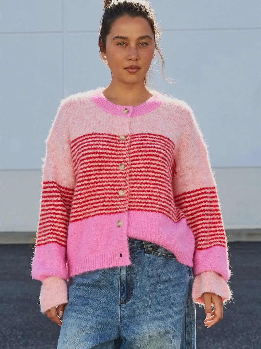 Pretty in Pink Stripe Cardigan