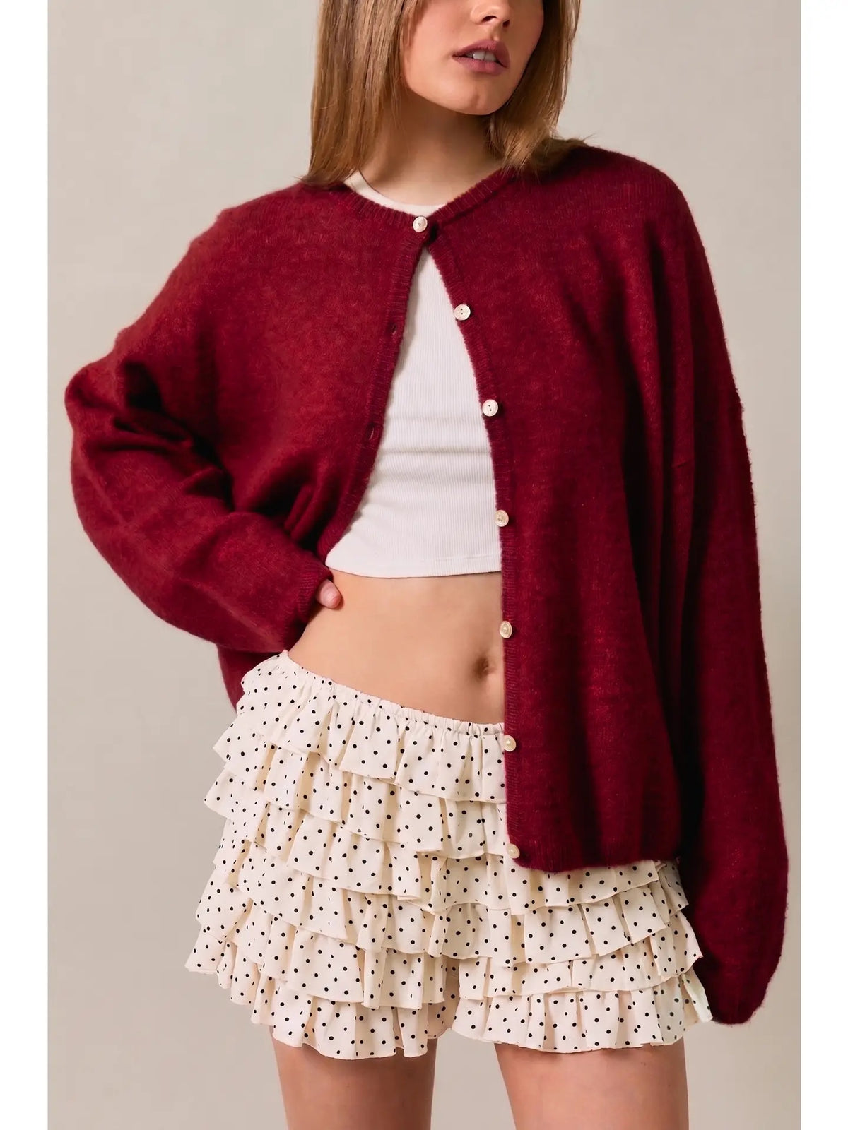 Bordeaux Cozy Cardigan