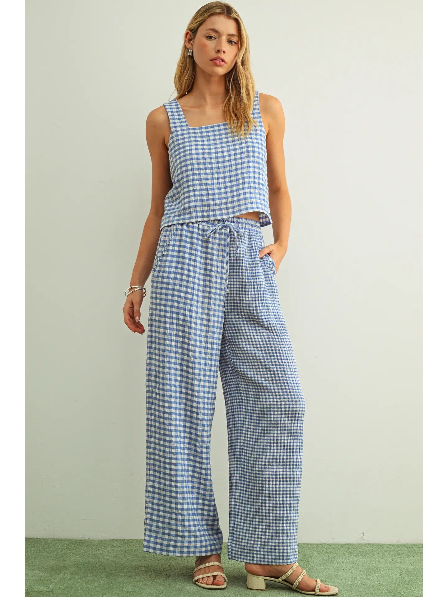 Blue Skies & Sweet Days Gingham Set